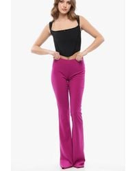 DSquared² - Flared Flat Front Pants - Lyst