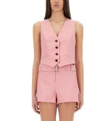 MSGM - Solid V Neck Top - Lyst
