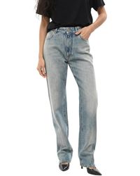 1989 STUDIO - Sky Straight Mid Rise Jeans - Lyst