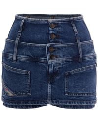 DIESEL - Solid Mini Skirt - Lyst