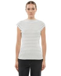 Max Mara - Stripes Boat Neck Top - Lyst