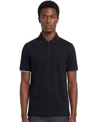BOSS - Dark Solid Shirt Collar Polo - Lyst