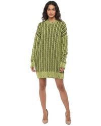 DIESEL - Knitted Crew Neck Mini Dress - Lyst