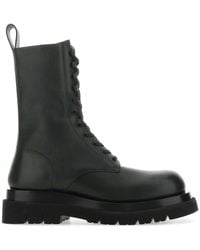 Bottega Veneta - Bottle Leather Lug Ankle Boots - Lyst