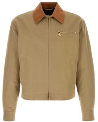 Versace - Cappuccino Cotton Jacket - Lyst