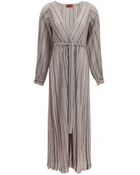 Missoni - Stripes V Neck Maxi Dress - Lyst