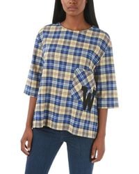 Woolrich - Plaid Round Neck T-Shirt - Lyst