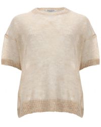 Brunello Cucinelli - Knitted Crew Neck Sweater - Lyst