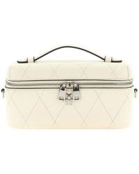 Tory Burch - Light Cream Charlie Vanity Mini Crossbody Bag - Lyst