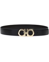 Ferragamo - Gancini Solid Reversible Belt - Lyst