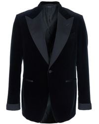 Tom Ford - 'Shelton' Jacket With Wide Lapels And Welt Wockets - Lyst