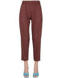 Alysi - Tapered Flat Front Pants - Lyst