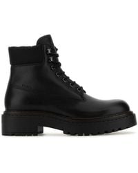 Prada - Leather Ankle Boots - Lyst