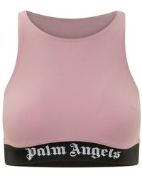 Palm Angels - Logo Round Neck Top - Lyst