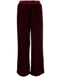 Gold Hawk - Velvet Wide-Leg Trousers - Lyst