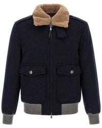 Brunello Cucinelli - Cashmere Bomber Beaver - Lyst