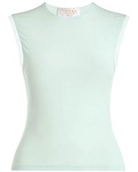 Genny - Solid Round Neck Top - Lyst