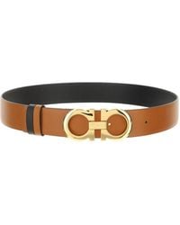Ferragamo - Gancini Solid Reversible Belt - Lyst