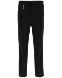 Prada - Flat Front Pants - Lyst