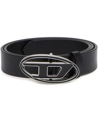 DIESEL - Logo-buckle Leather Belt - Lyst