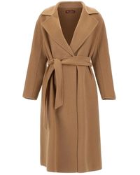 Max Mara - Long Belted Wrap Coat - Lyst