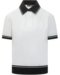 Dolce & Gabbana - Logo Shirt Collar Polo - Lyst