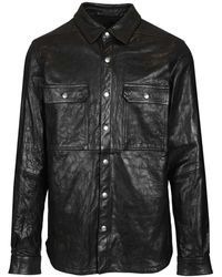 Rick Owens - Textured Shirt Collar Jacket - Lyst