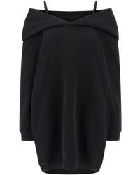 MM6 by Maison Margiela - Off-Shoulder Hooded Dress - Lyst