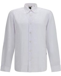 BOSS - Regular Solid Shirt - Lyst