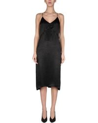 DSquared² - Midi Dress With Crossed Shoulder Straps - Lyst