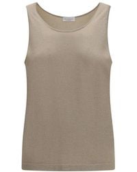 Brunello Cucinelli - Solid Round Neck Tank Top - Lyst