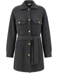 Brunello Cucinelli - English Ribbed Cardigan - Lyst