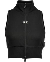 Courreges - Logo Mock Collar Jacket - Lyst