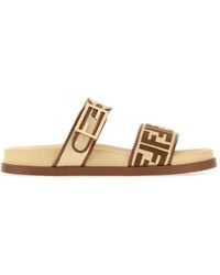 Fendi - Logo Feel Slides - Lyst