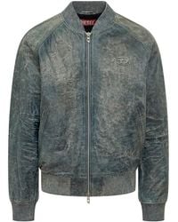 DIESEL - Solid Band Collar Jacket - Lyst