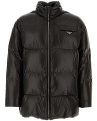 Prada - Nappa Leather Down Jacket - Lyst