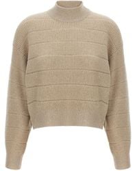 Brunello Cucinelli - 'Rustic Dazzling Net' Cropped Sweater - Lyst