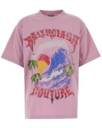 Balenciaga - Graphic Crew Neck T-Shirt - Lyst