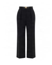 Elisabetta Franchi - Straight Flat Front Pant - Lyst