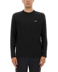 BOSS - Logo Full Sleeves T-Shirt - Lyst