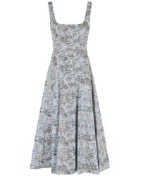 STAUD - Wells Midi Dress - Lyst