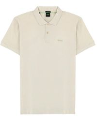 BOSS - Logo Shirt Collar Polo - Lyst