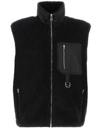 Fendi - Textured Mock Collar Jacket - Lyst