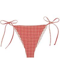 MC2 Saint Barth - Gingham Bikini Bottom Swimwear - Lyst