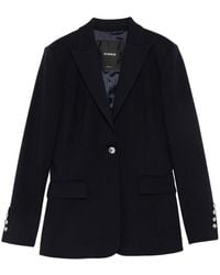 Pinko - Solid Notched Lapel Blazer - Lyst