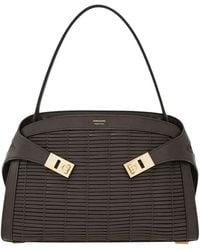 Ferragamo - Dark Hug Soft Medium Shoulder Bag - Lyst