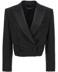 Dolce & Gabbana - Tuxedo Short Blazer - Lyst