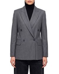 Max Mara - Solid Peaked Lapel Blazer - Lyst