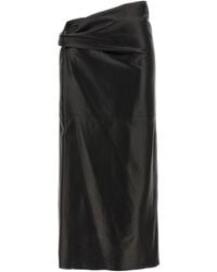Alberta Ferretti - Plongé Nappa Skirt - Lyst
