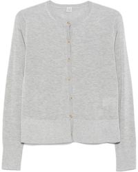 TOTEME - Fine-Knit Embroidered Cardigan - Lyst